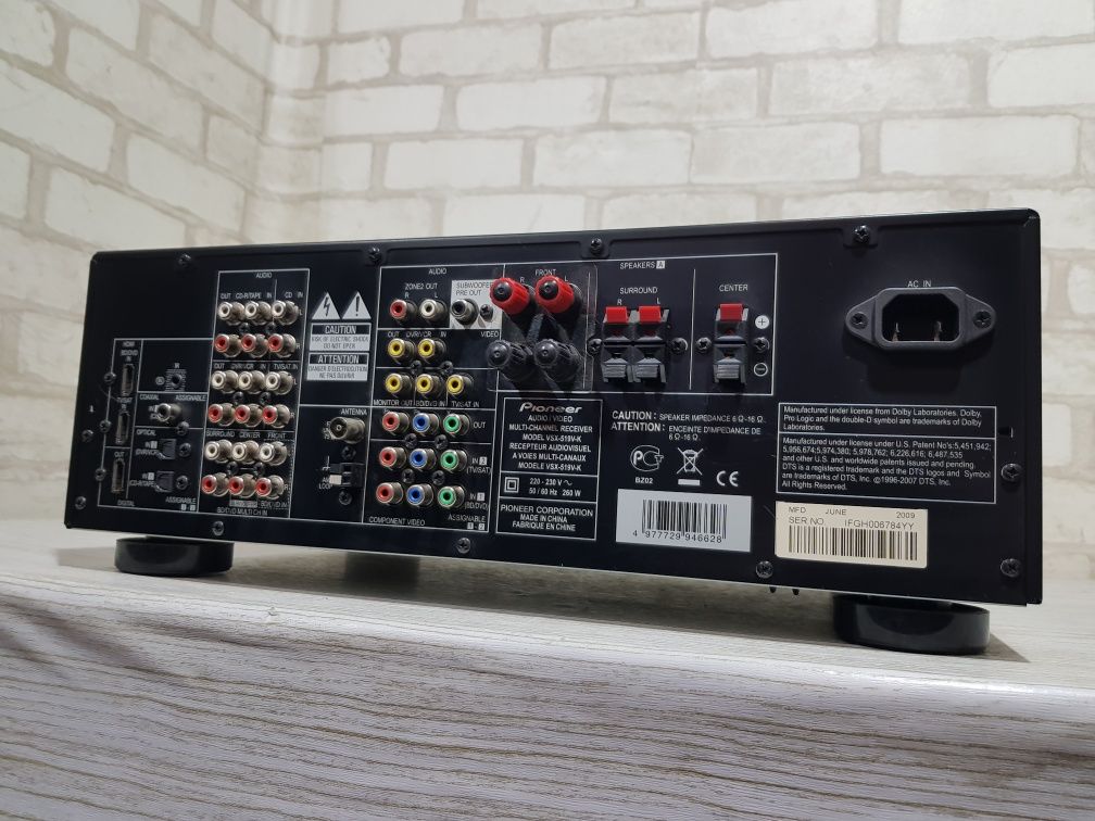 5.1 AV ресивер PIONEER VSX-519, *5 x130 Вт, HDMI, б/у з Німеччини