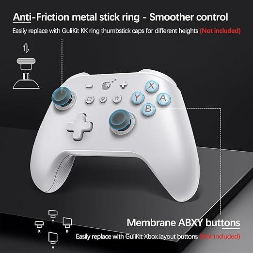 Kontroler AKNES GuliKit KK3 z joystickami Halla do Switch i PC