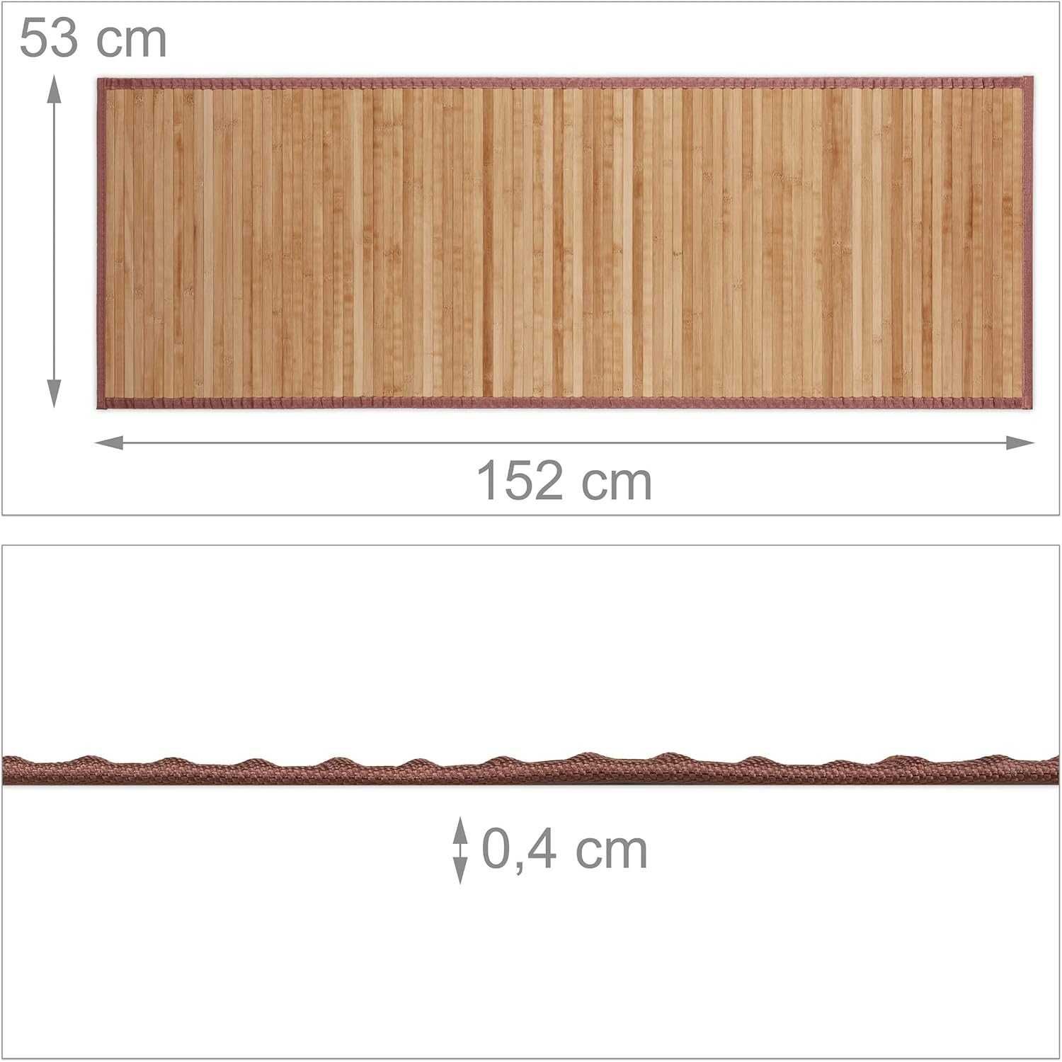 Mata bambusowa, 53 x 152 cm, odporna na wilgoć