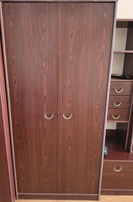 Meble pokojowe mahoń wenge segment meblościanka 8 częściowy zestaw