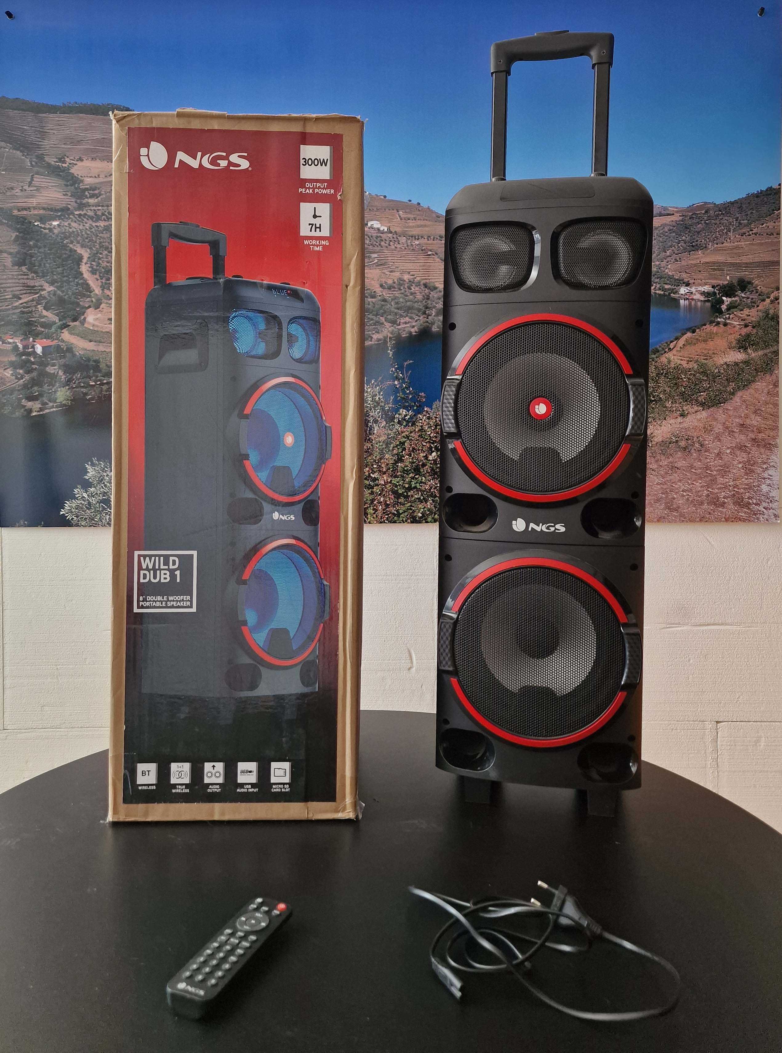 Coluna NGS Portátil C/Bateria  300W Bluetooth True Wireless Duplo
