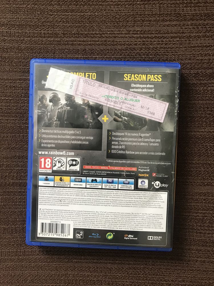 Rainbow Six Siege GOLD EDITION para Ps4