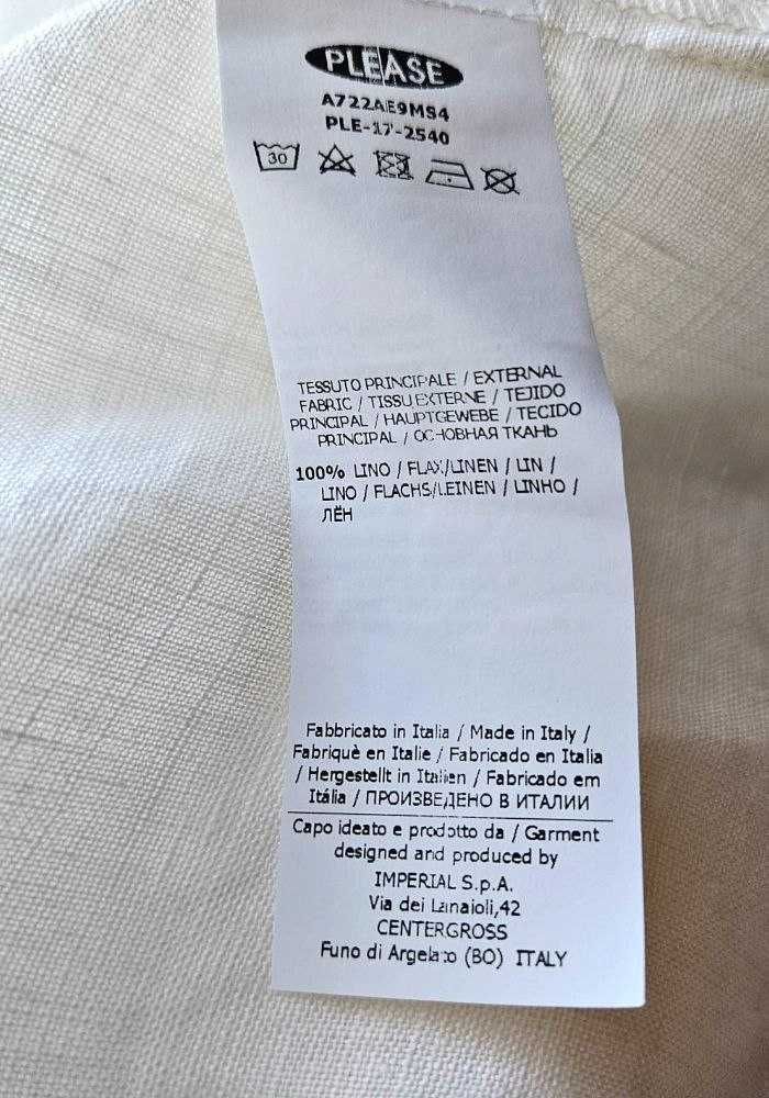Белое длинное льняное платье Please Fashion Италия, р. S