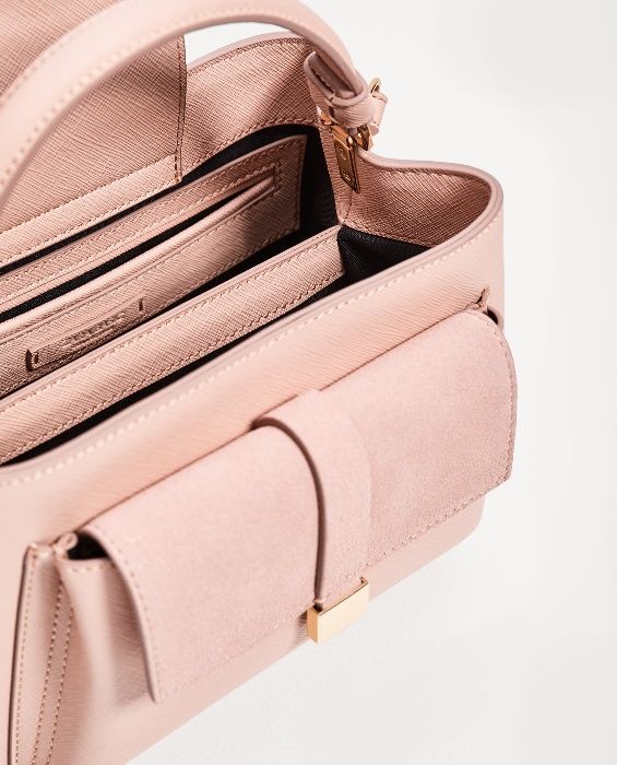 ZARA CITY torebka nowa pudrowa różowa 8350/204 NEW Poznań super hit pń