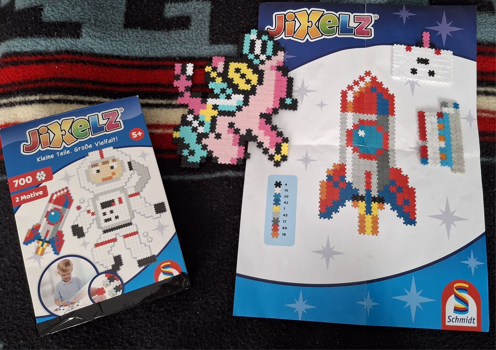 Mini puzzle Jixelz Hello Kitty, jednorożec, robot i rakieta