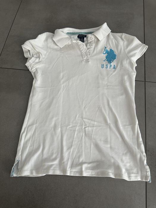 Koszulka biala POLO U.S Polo M bawelniana