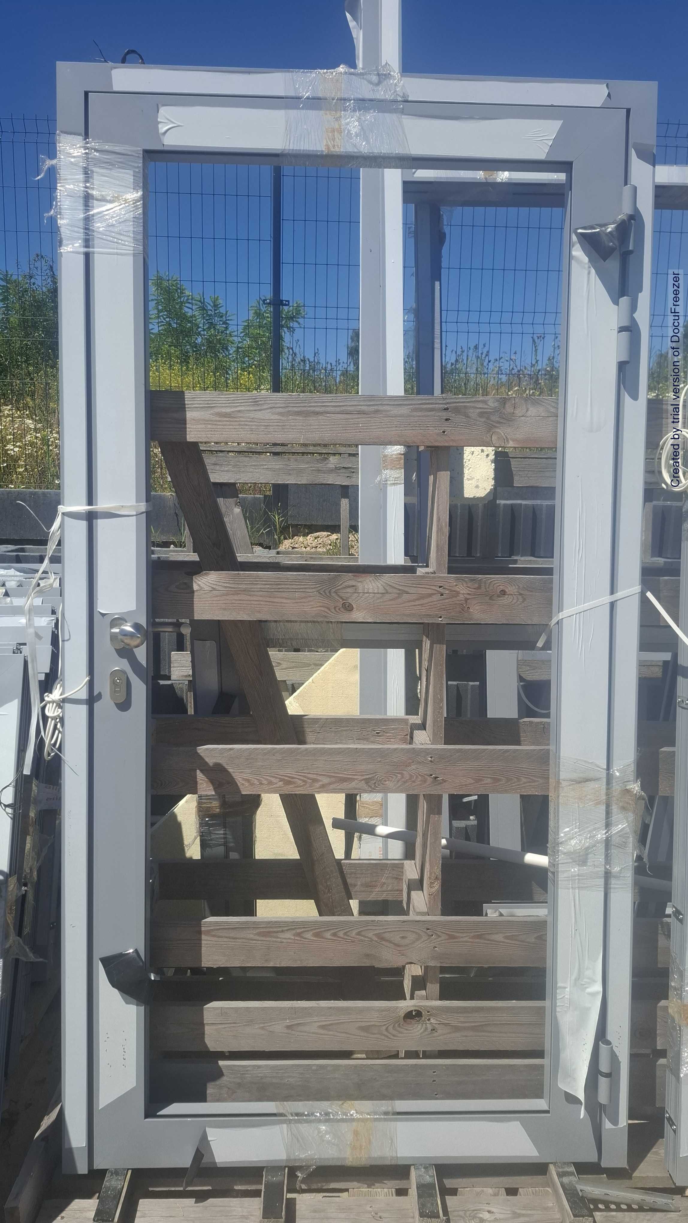 Drzwi Al 900x2005mm (1100x2080mm),RAL7016 szary, L i P, NOWE