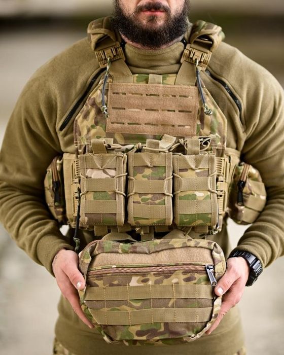 Плитоноска 4 точки скидання мультикам Single Sword DETECT