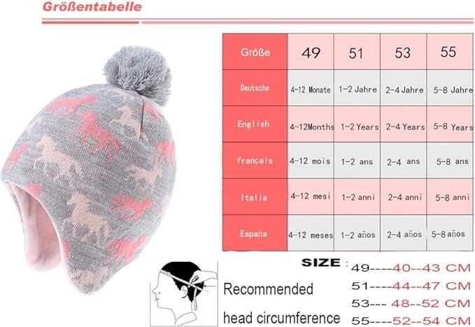 Czapka zimowa, ocieplana, z kominem 53CM AHAHA