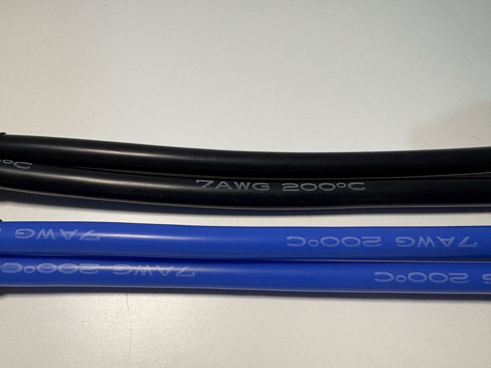 2x podwójne przewody silikonowe AWG7 z konektorami do BMS JKBMS