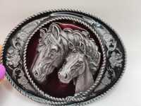 Klamra ozdobna do paska koń konie western country dekoracja