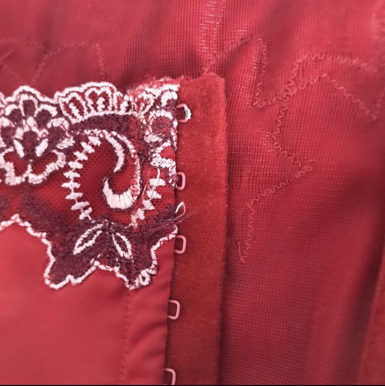 Gorset satynowy czerwony cosplay burleska księżniczka princess H&M