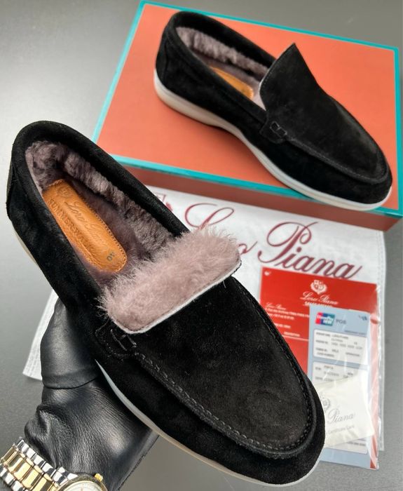 Чоловічі лофери loro Piana на хутрі
