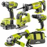 Ryobi Zestaw Combo 5 Narzędzi Wkręarka + Torba