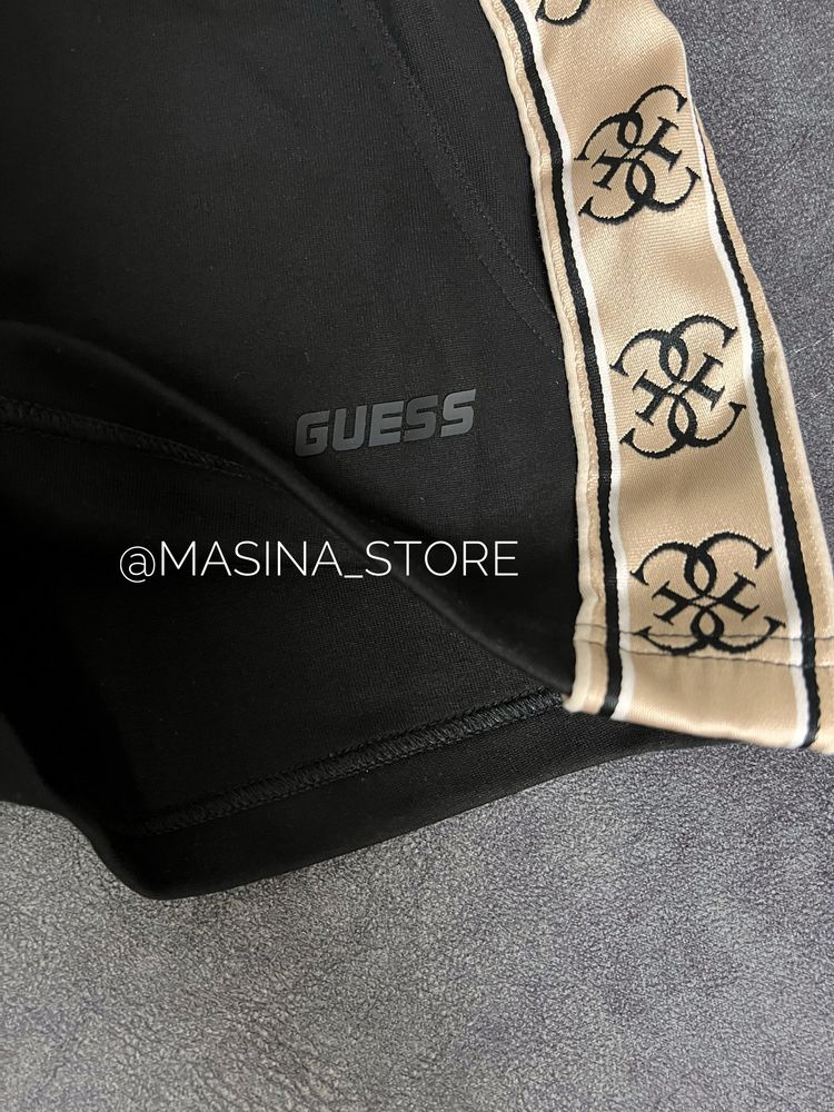 Костюм комплект Guess XS чорний оригінал Гесс футболка шорти