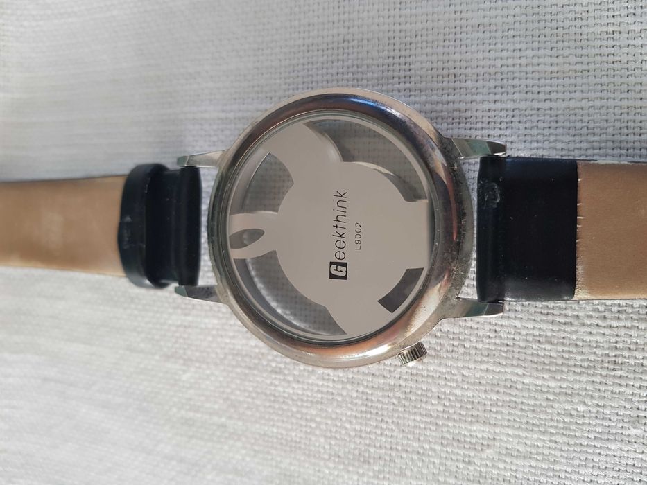 Zegarek nareczny przezroczysty klucz wiolinowy gadzet muzyczny meloman