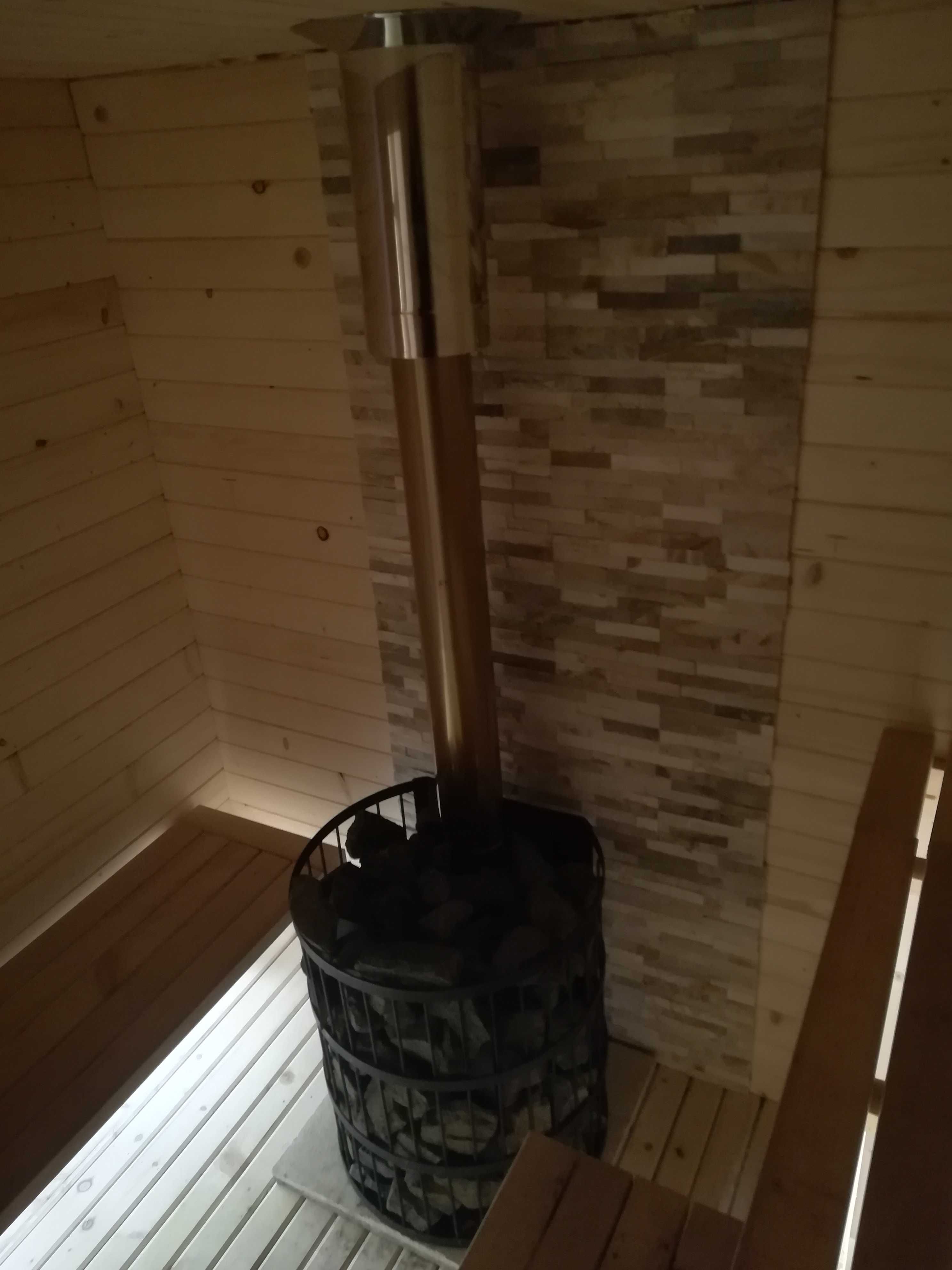 Sauna ogrodowa - sucha, ocieplana, przedsionek (gotowa do odbioru)