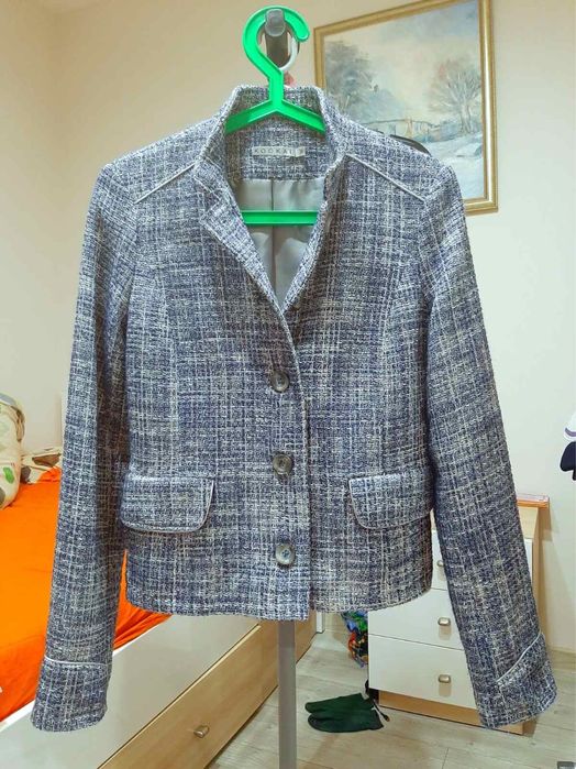 Піджак теплий твідовий синьо-блакитний(Франція)