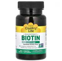 Высокоэффективный биотин, 5 мг, 120 капсул