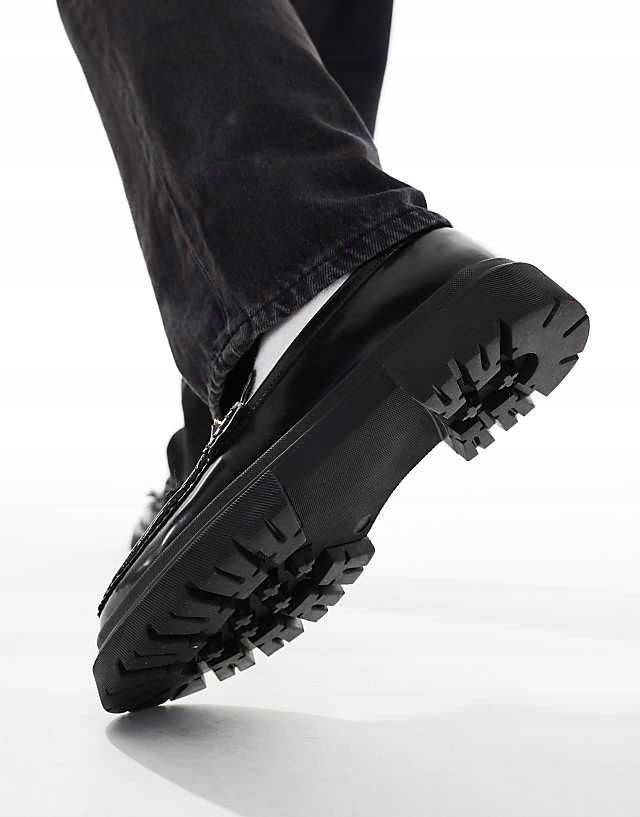 Asos Design 44,5 Czarne Loafersy Z Eko Skóry H17162