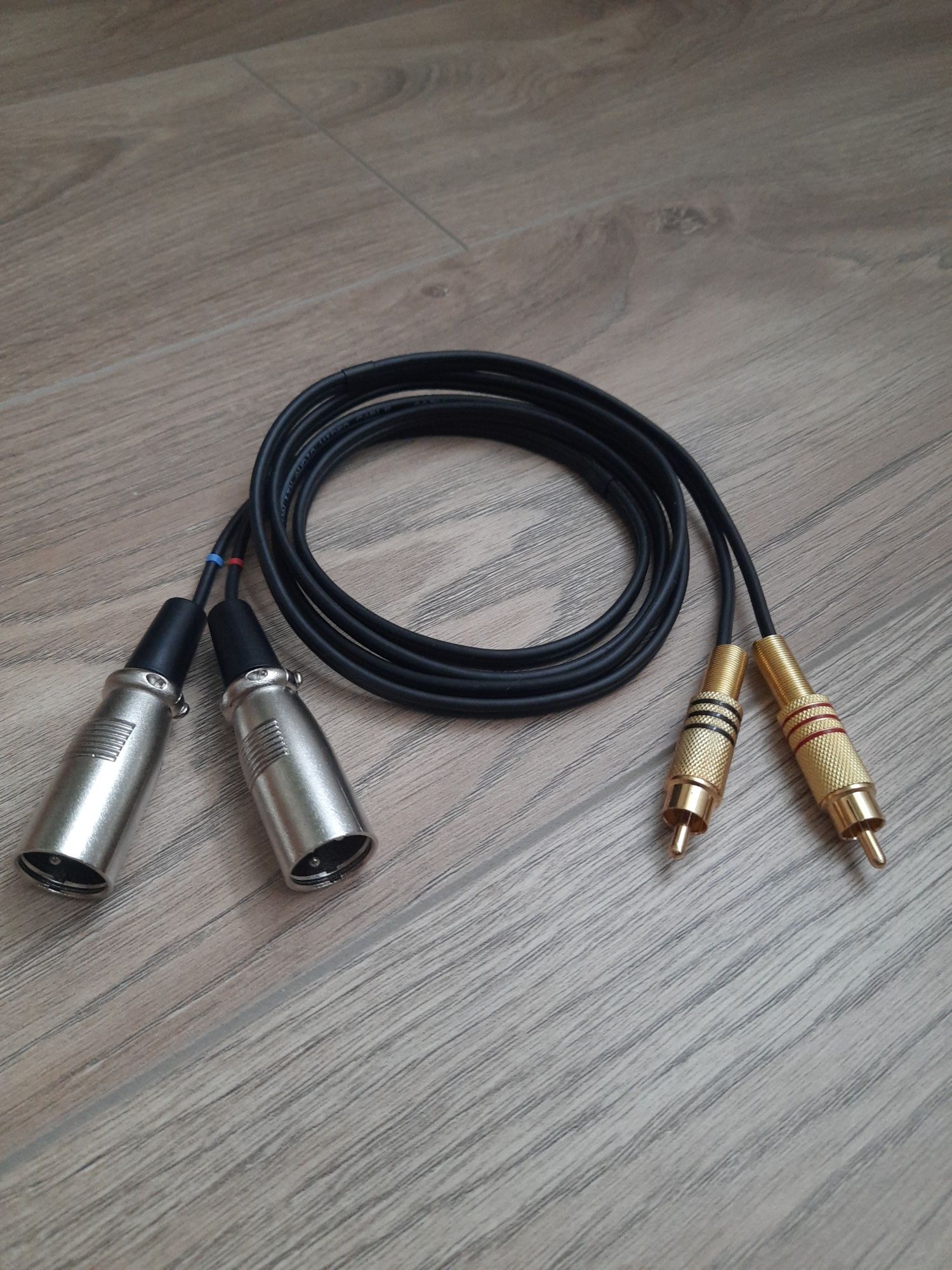 Кабель Инструментальный 2 х XLR Male 3 Pin - 2 х RCA Male