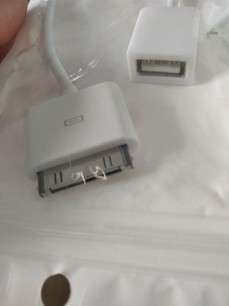 Kabel żeński - męski do Delock USB-A Apple 30 Pin Biały