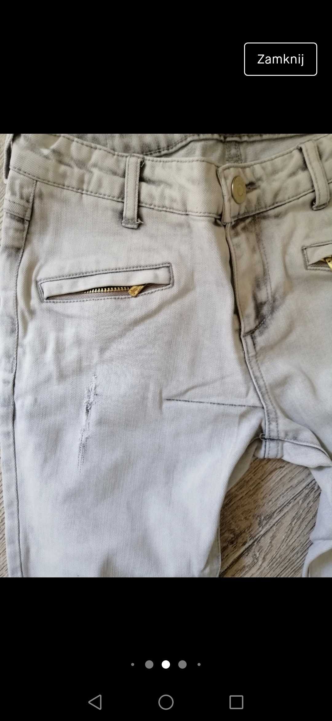 Reserved spodnie jeans H&M bluza 152 cm 11-12lat