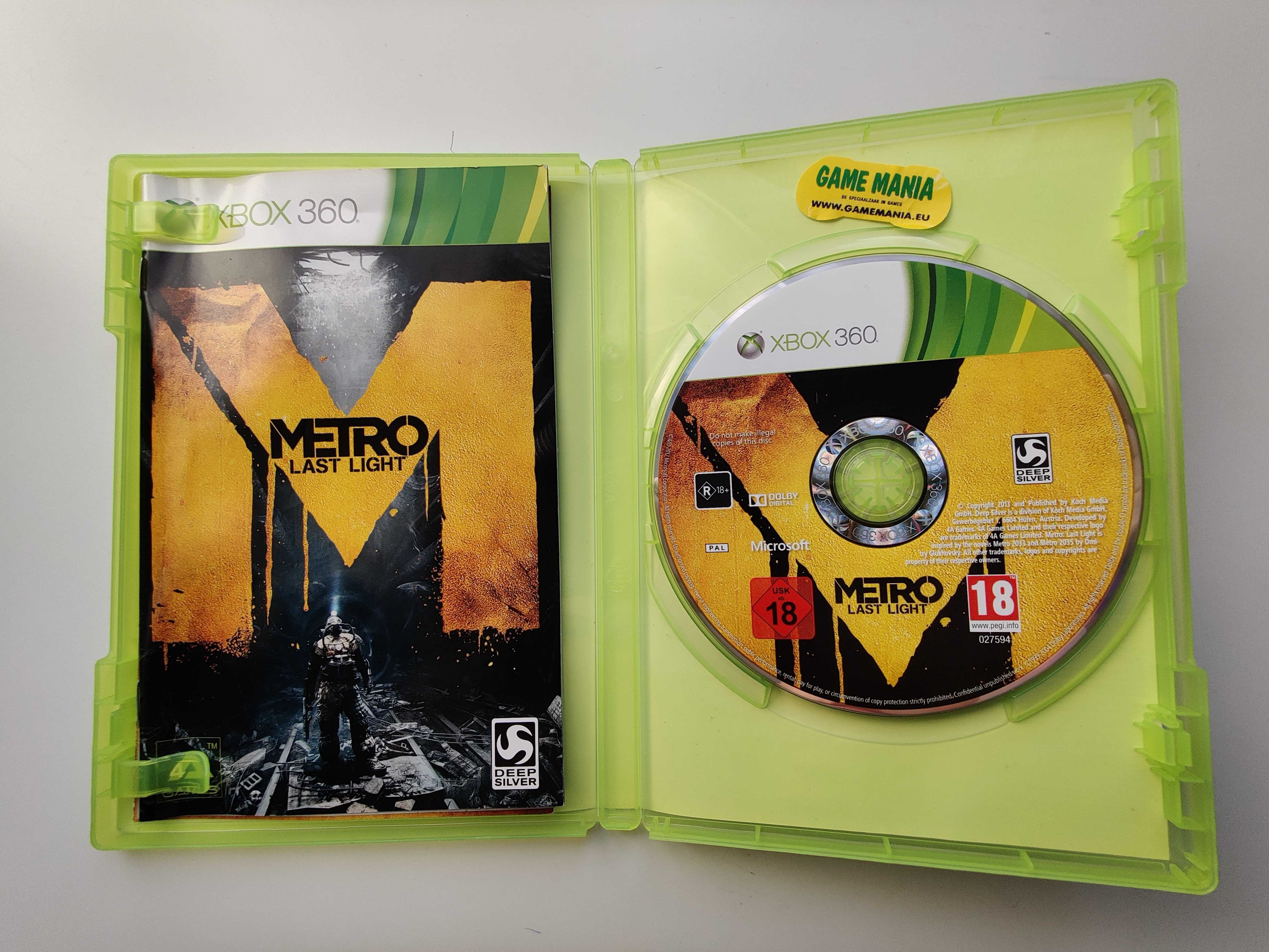 Gra Xbox360 / Xbox 360 - Metro last light edycja limitowana ( PL )
