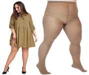 Rajstopy Lida Plus size ++ 40den, jasny beż , 3XXL , biodra do 170cm