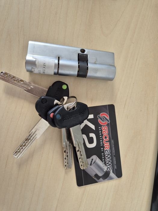 Canhão/cilindro fechadura Securemme k2 30x60mm