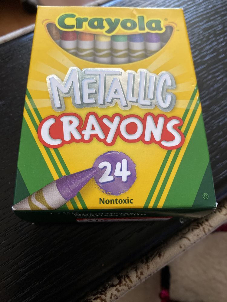 Карандаши Crayola восковые 24 штуки металлик новые