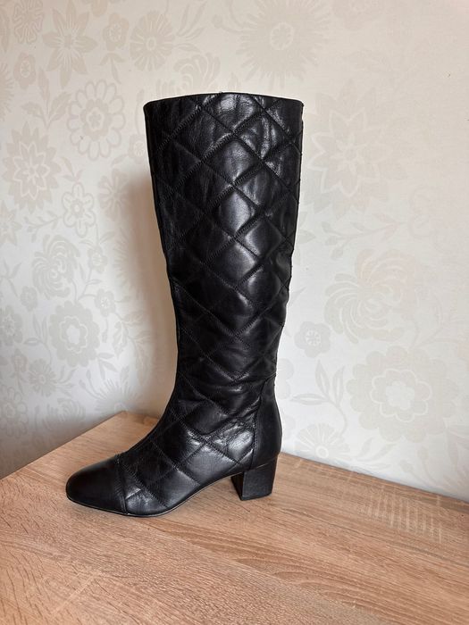 Чоботи в стилі  Chanel натуральна шкіра