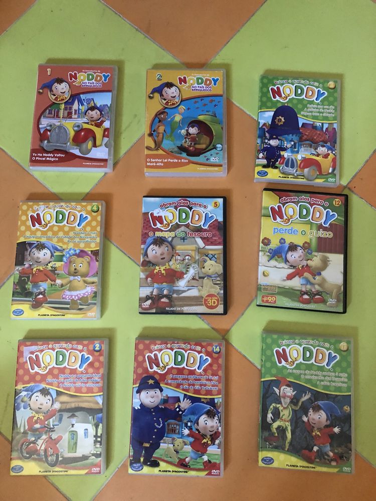 Conjunto de 9 dvd,s do Noddy excelente estado
