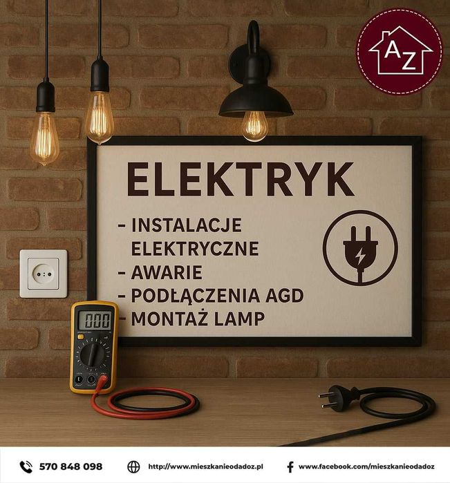 ELEKTRYK usterki, montaż gniazd, lamp, bezpieczniki, instalacje, inne
