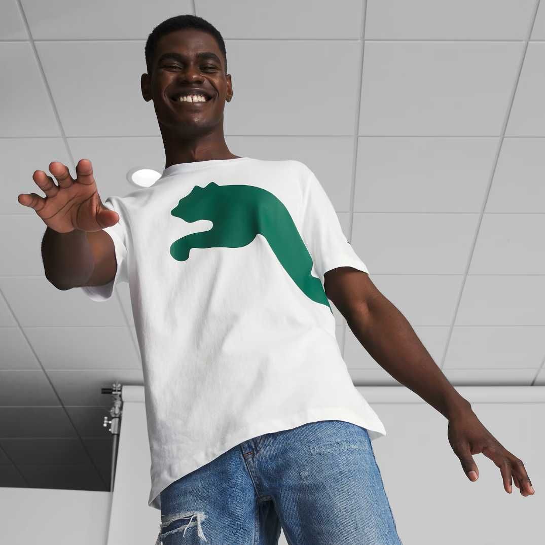 Біла Чоловіча Футболка Puma oversized logo men's tee нова оригінал