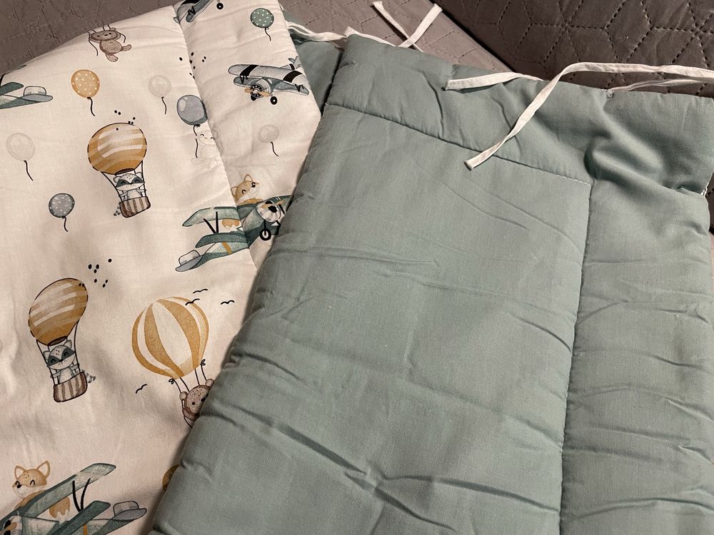 Ochraniacz i prześcieradło do łóżeczka 60x120 Baby Boom – zestaw
