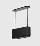 Ciarko okap Mono W BLACK/BLACK wyspowy 90 CM CDW9001B/B