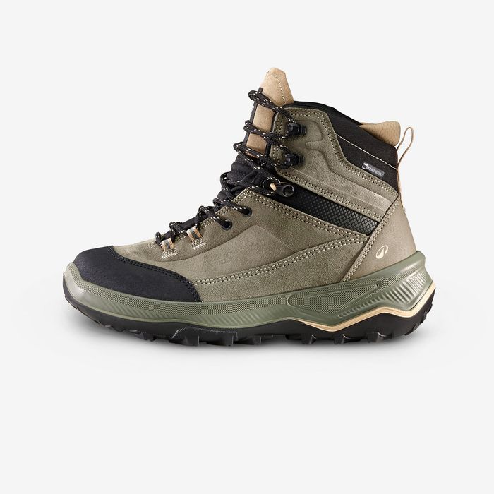 Botas de trekking em couro impermeáveis - MT100 Mulher