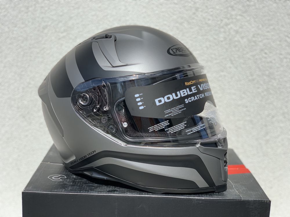 Kask motocyklowy Caberg Avalon rozmiar L,czarno-szary,Blenda,Pinlock!
