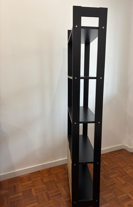 LAIVA estante preto-castanho