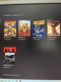 Акакунт с играми для ПК PC, Borderlands 3,wolfenstein, tomb rider