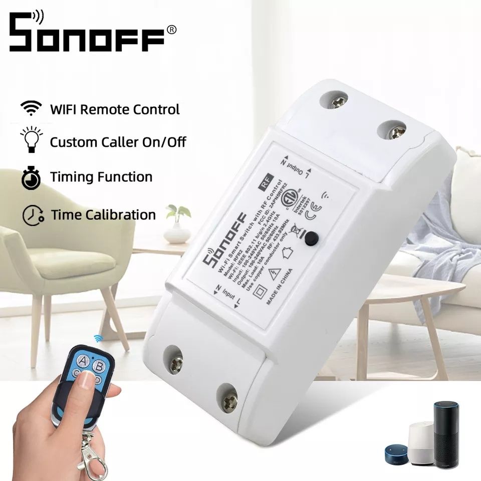 Sonoff RF R2 wi-fi вай-фай/РФ 433МГц реле