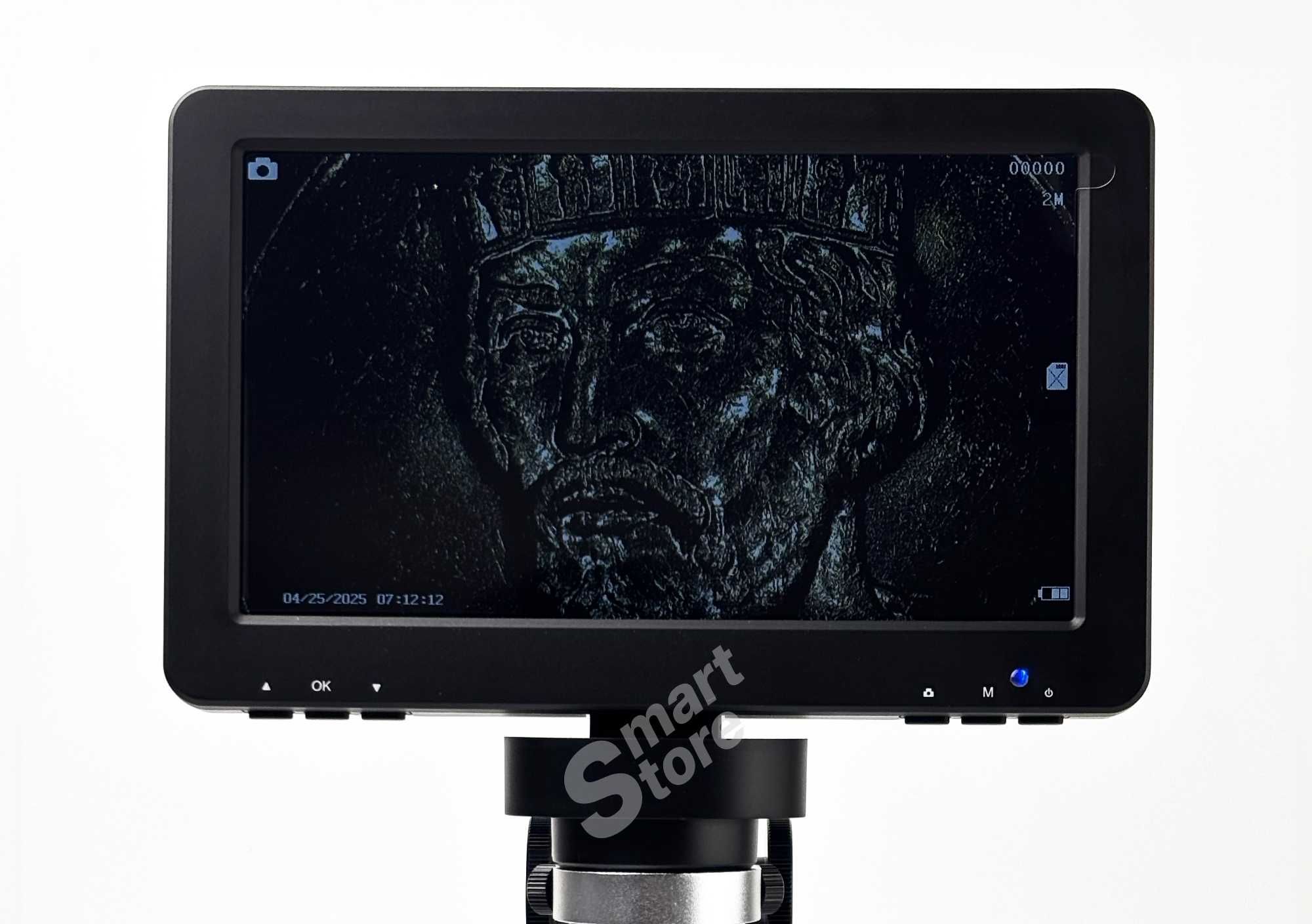 Цифровий мікроскоп DM9 на штативі, 1200Х, 7" екран, фото та відео