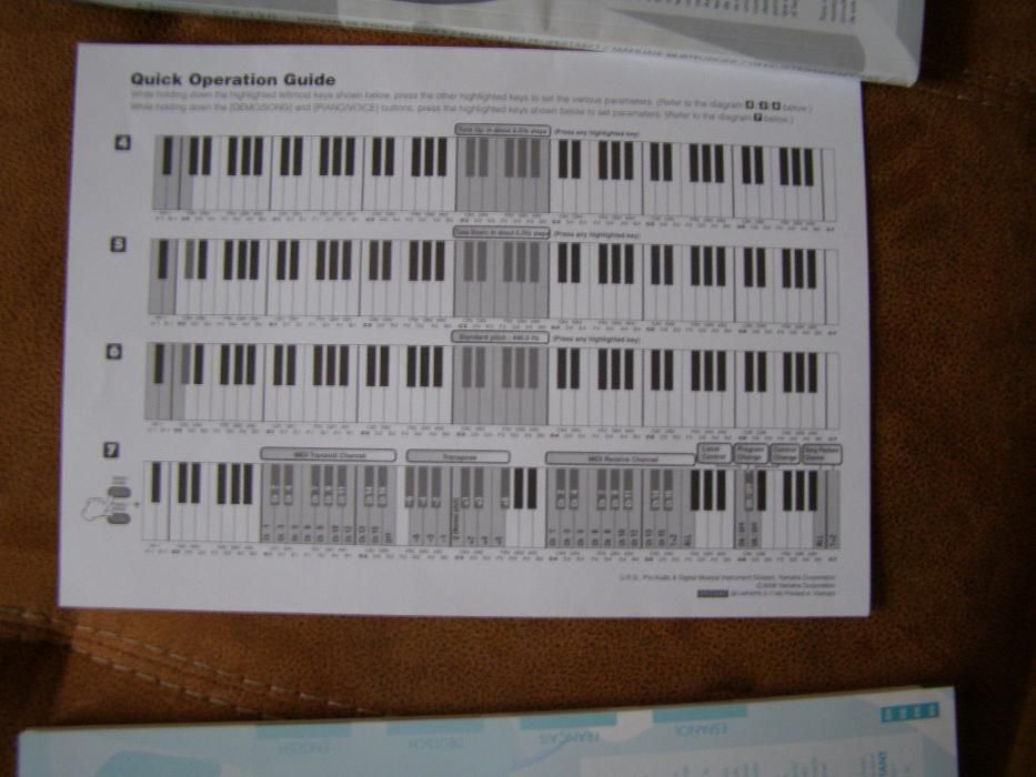 Manual piano yamaha clavinova CLP-230 original
