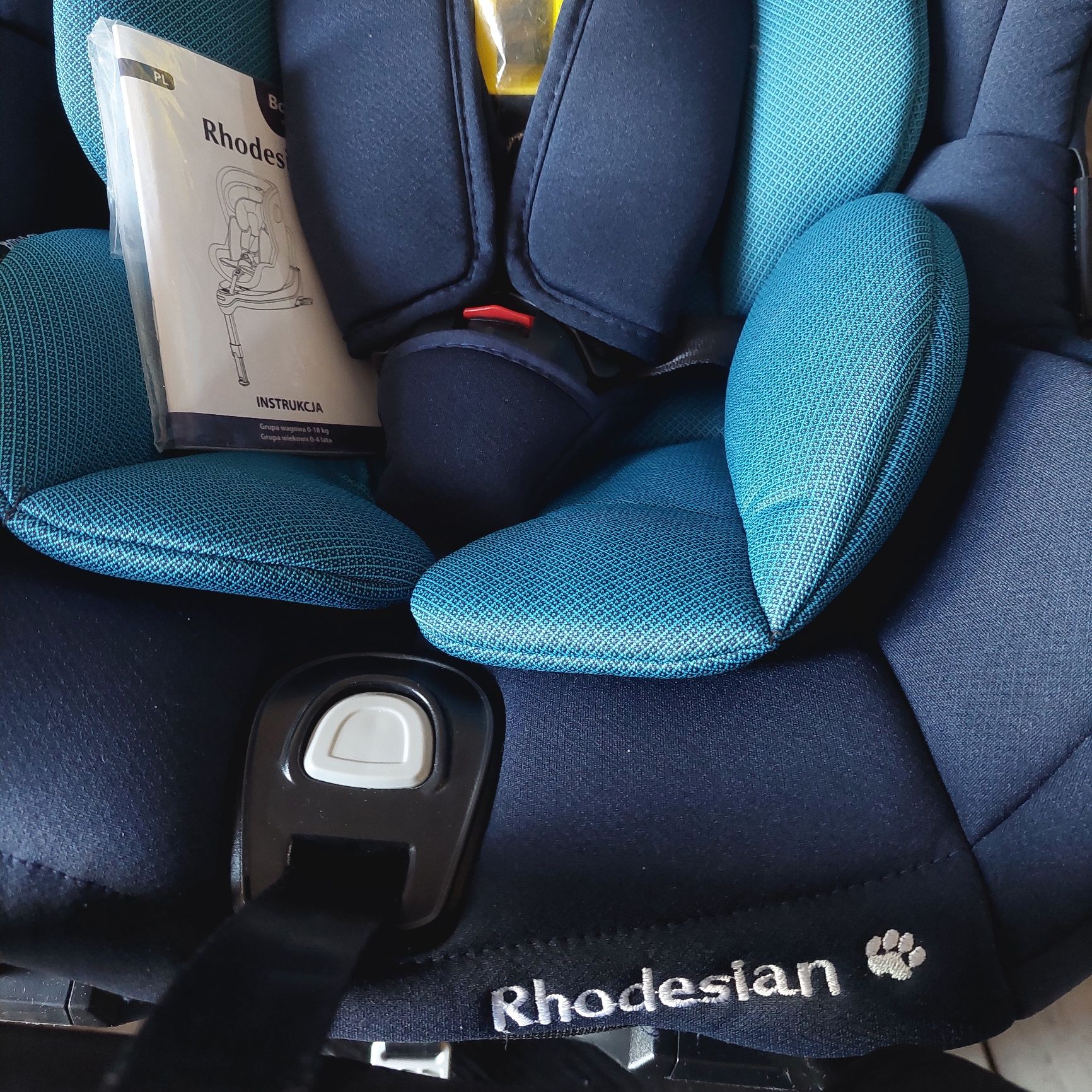 Fotelik Rhodesian babysafe 0-18 kg. Obrotowy 360 stopni, montaż isofix