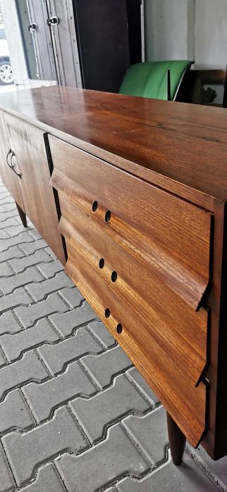 Szafka, komoda tekowa, Niemcy 50' Vintage