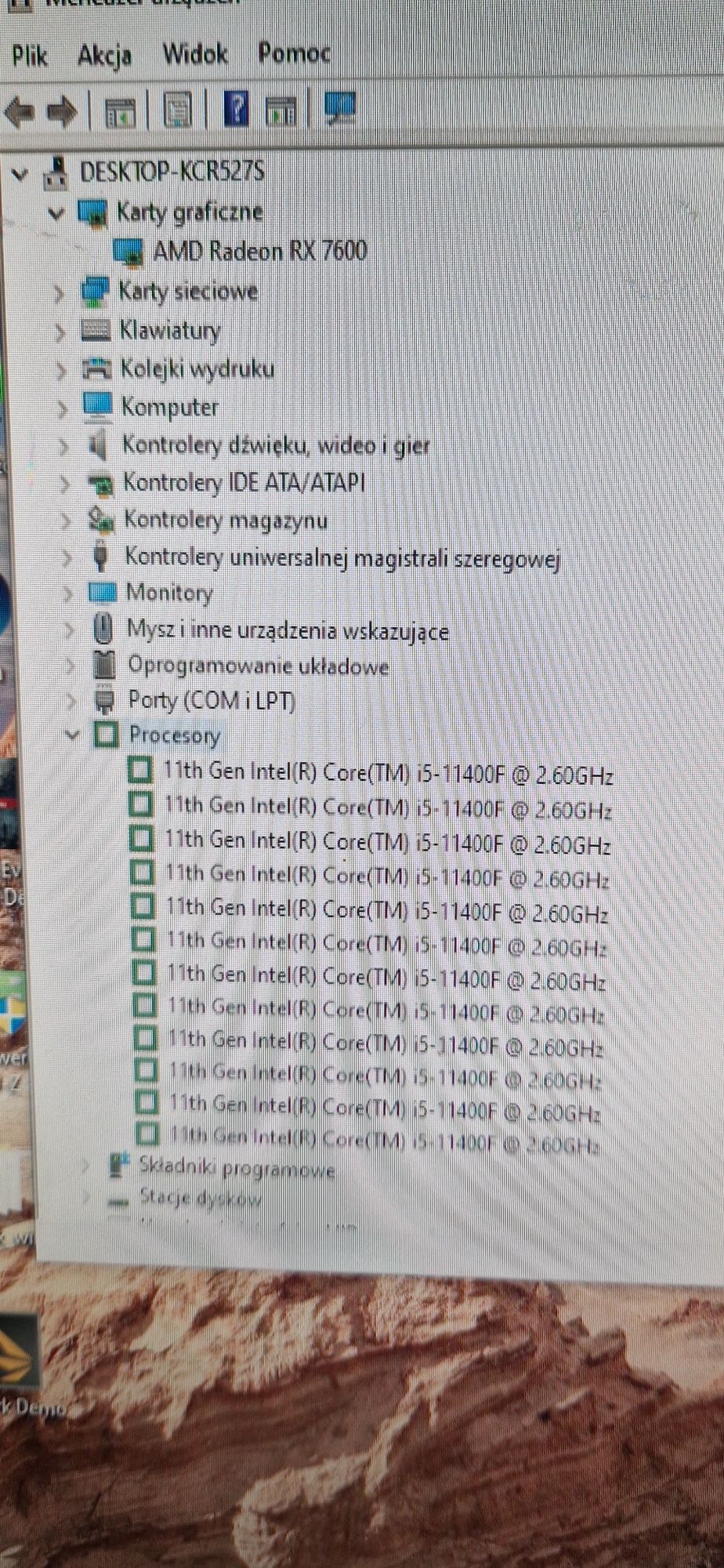 Komputer Gamingowy i5 11th Rx 7600
