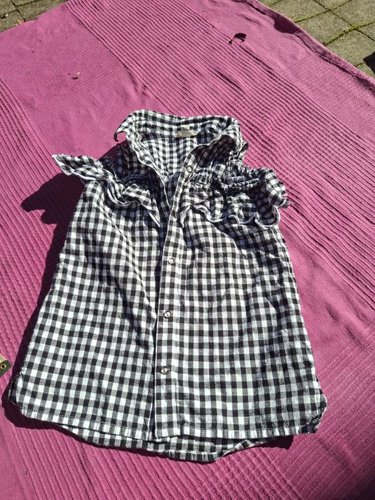 River Island 92 98 lato koszulka dziewczynka kratka