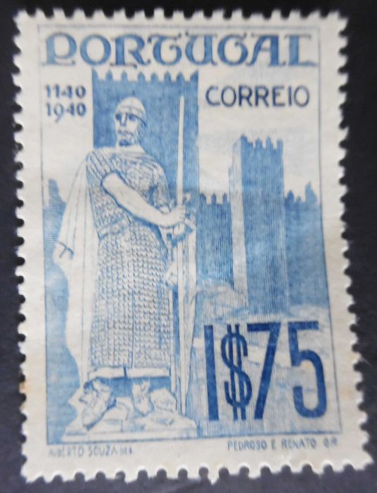 Selos Portugal 1940-Af. nº 598 novo c/ marca Charneira Fundação Portug