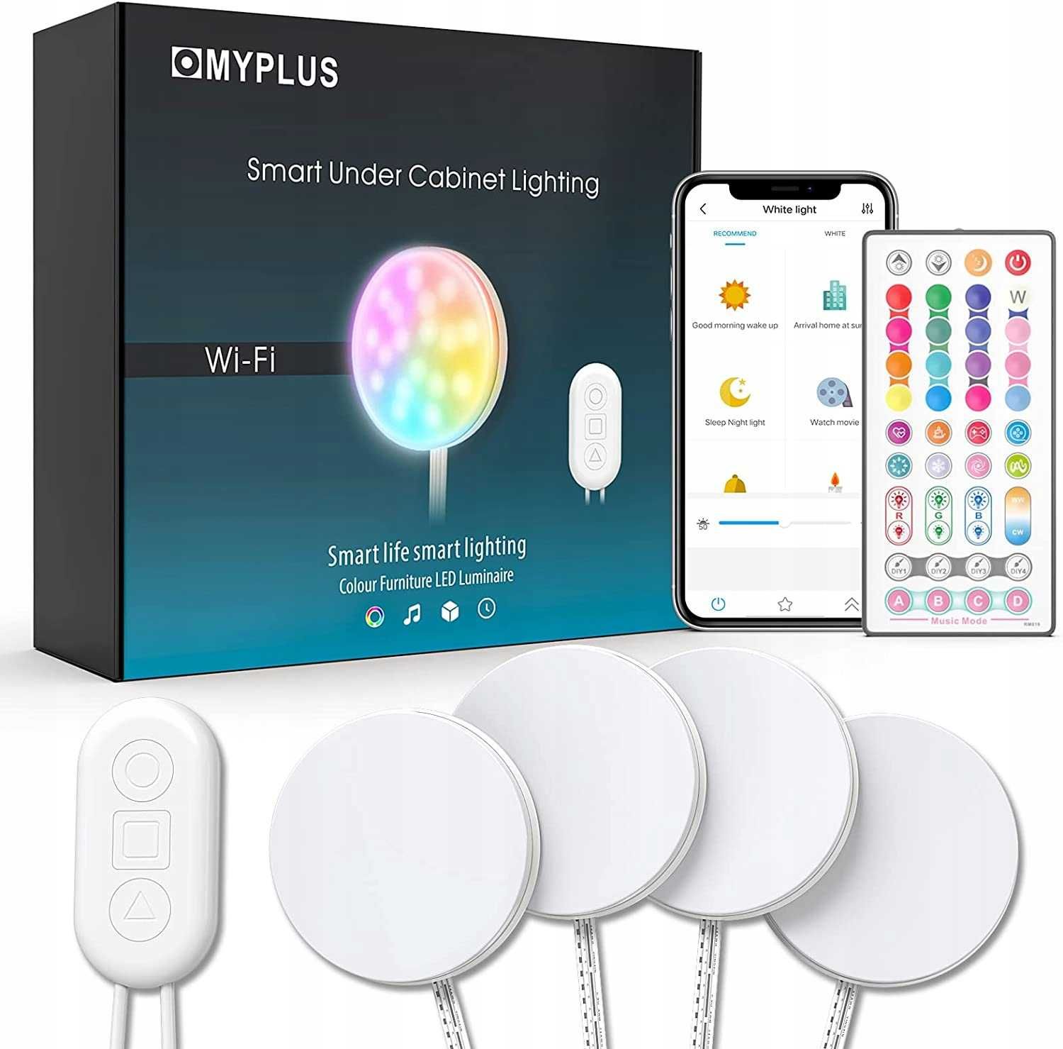 Inteligentne Oświetlenie LED WiFi pilot MYPLUS x4